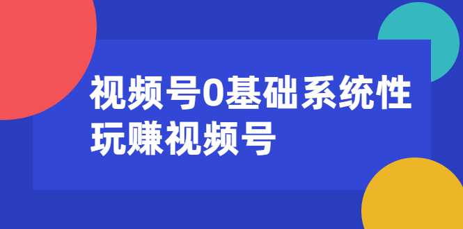 视频号0基础系统性玩赚视频号内容运营+引流+快速变现(20节课)-课程网